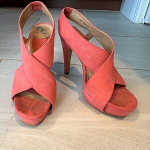 Diane Von Furstenberg Platform Heels, Pink, Size 9